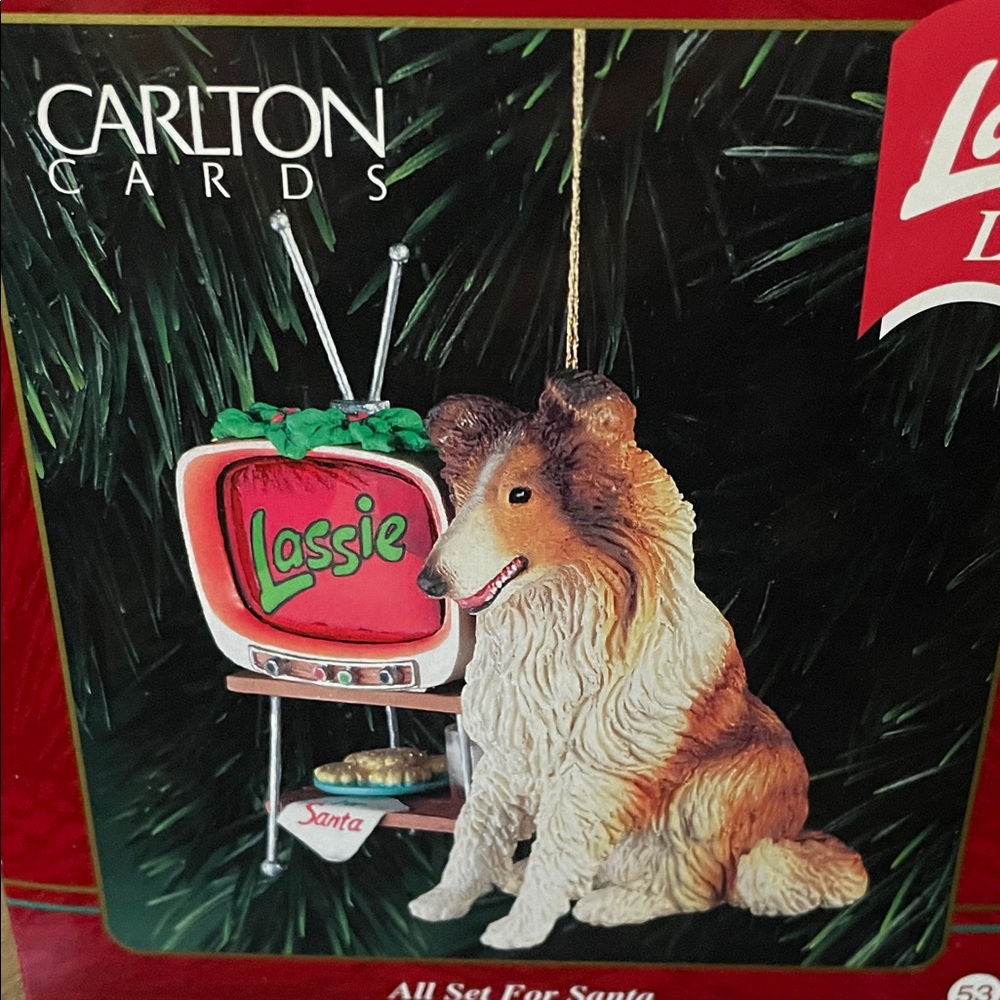 Carlton Cards Lassie Lighted Ornament - Brown and White - Picture 11 of 11